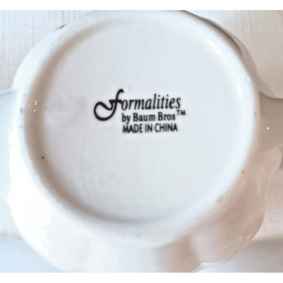 Formalities By Baum Bros Christmas Tree Tea Set & Plates For 4 - Ceramic Holiday - Picture 2 of 13